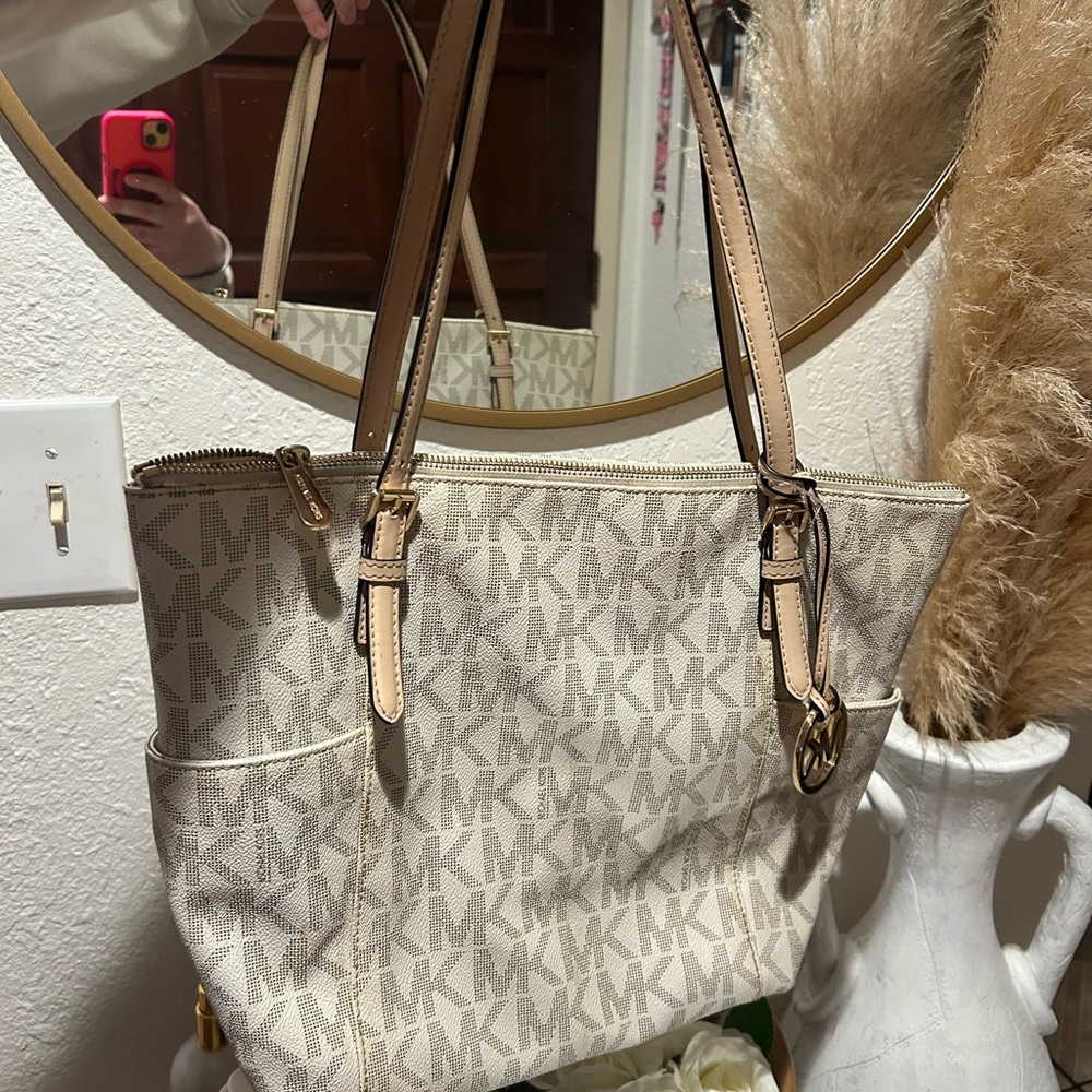 Michael Kors Cream Tote Bag